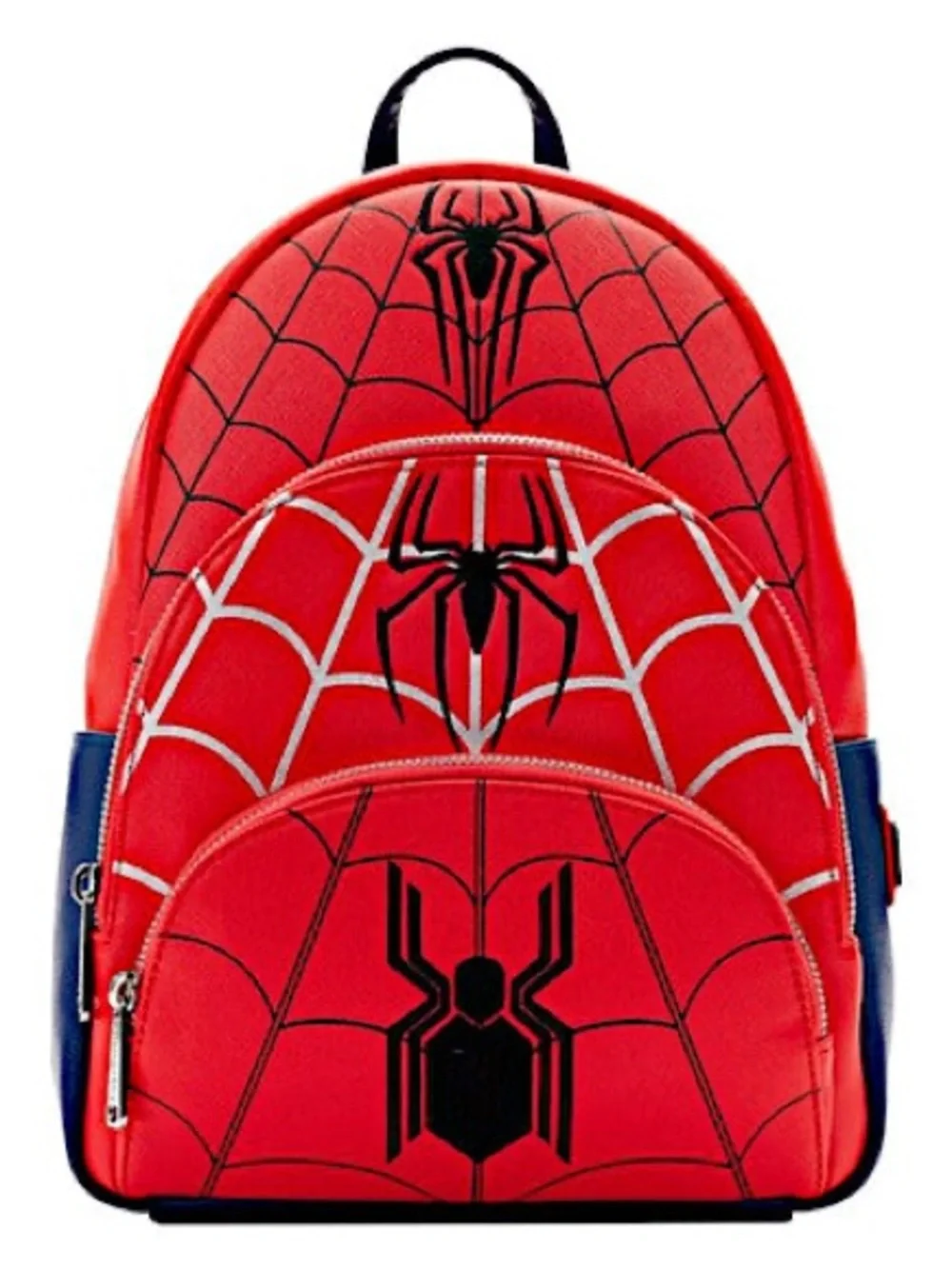 Loungefly Exclusive Marvel Spider-Man Triple Pocket Multi Logo NWT